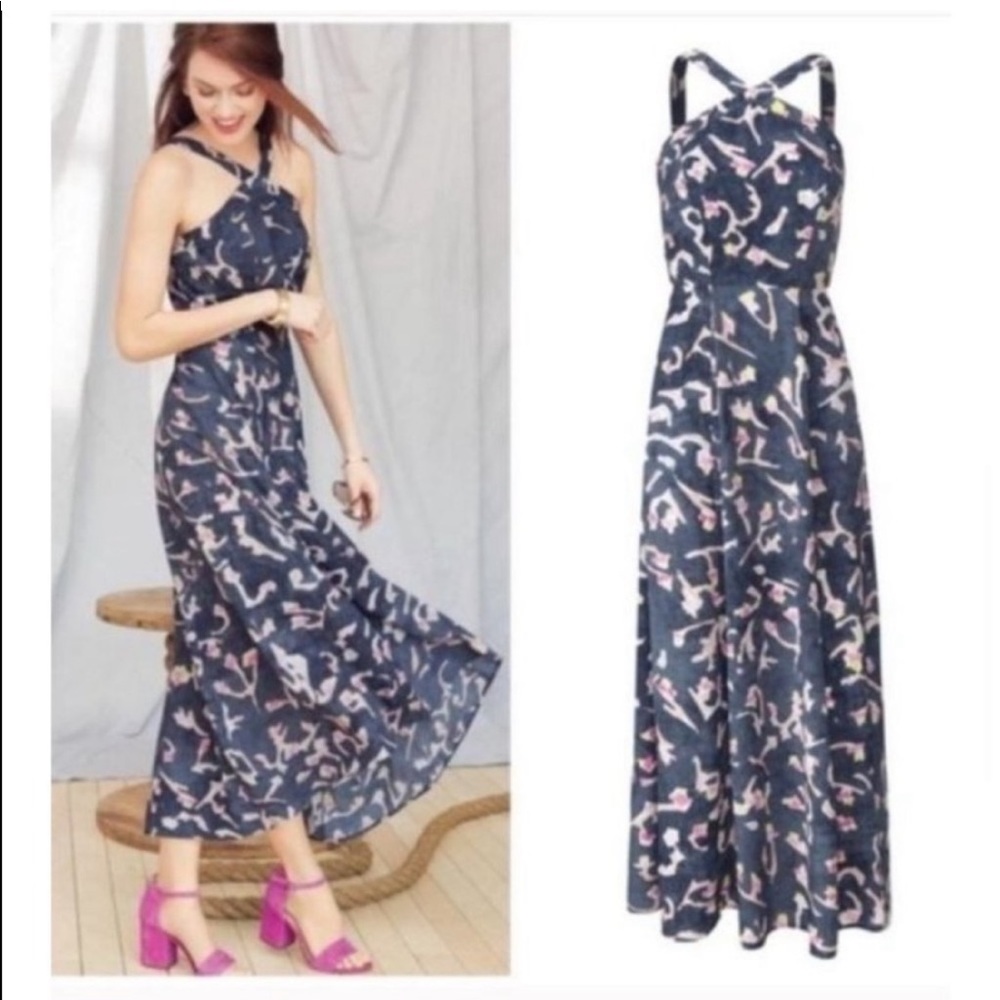 Cabi Aurora Watercolor Maxi Dress size 14